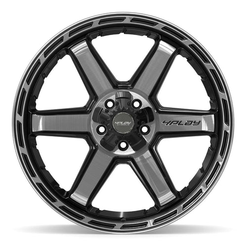 4PLAY 4P63 22x10 5x127 + 5x139.7 -18et Gloss Black Brushed with Tinted Clear Wheel - View 2