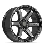 4PLAY 4P63 22x10 5x127 + 5x139.7 -18et Gloss Black Brushed with Tinted Clear Wheel
