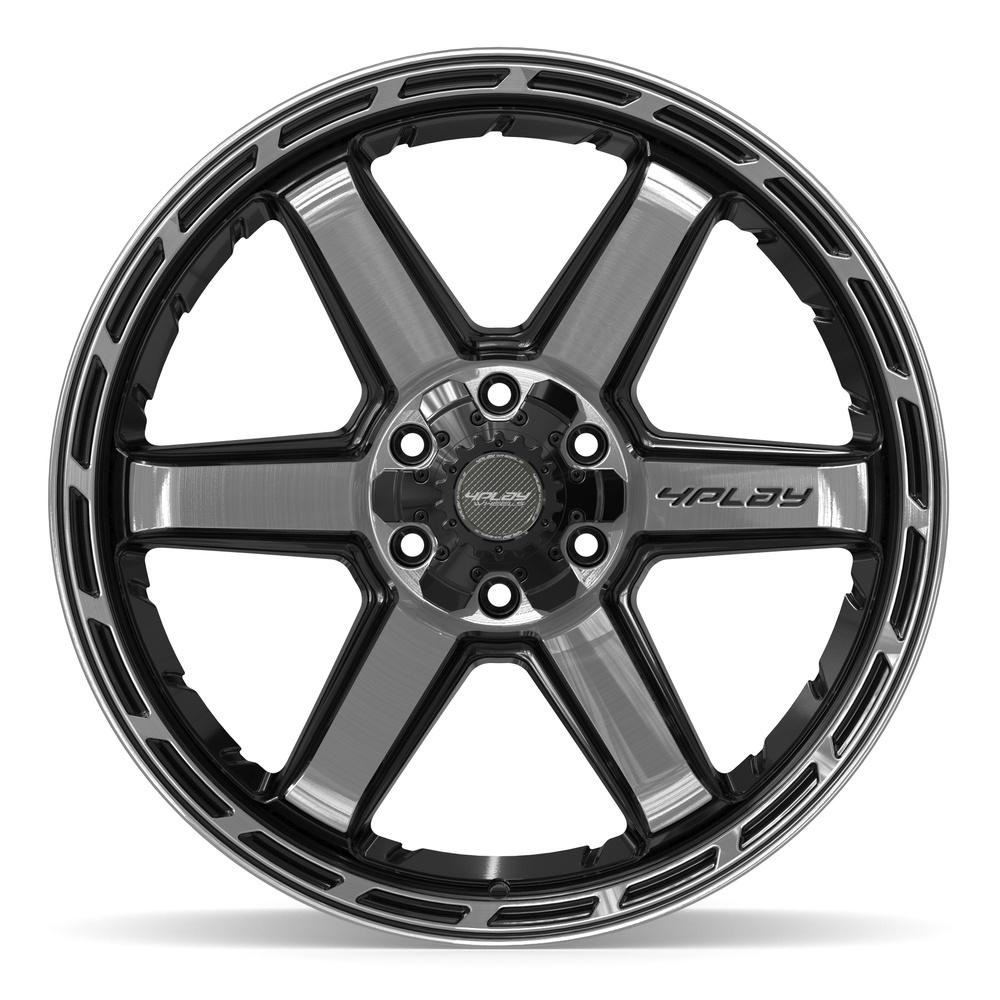 4PLAY 4P63 22x10 6x135 + 6x139.7 -18et Gloss Black Brushed with Tinted Clear Wheel - View 2