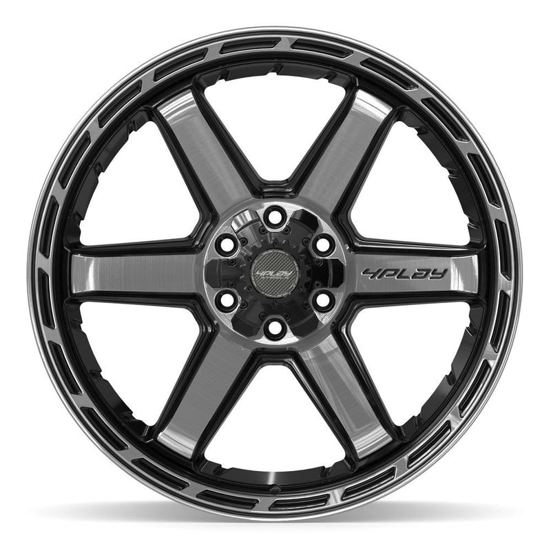 4PLAY 4P63 22x10 6x135 + 6x139.7 -18et Gloss Black Brushed with Tinted Clear Wheel - View 2