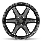 4PLAY 4P63 22x12 5x127 + 5x139.7 -44et Gloss Black Brushed with Tinted Clear Wheel - View 2