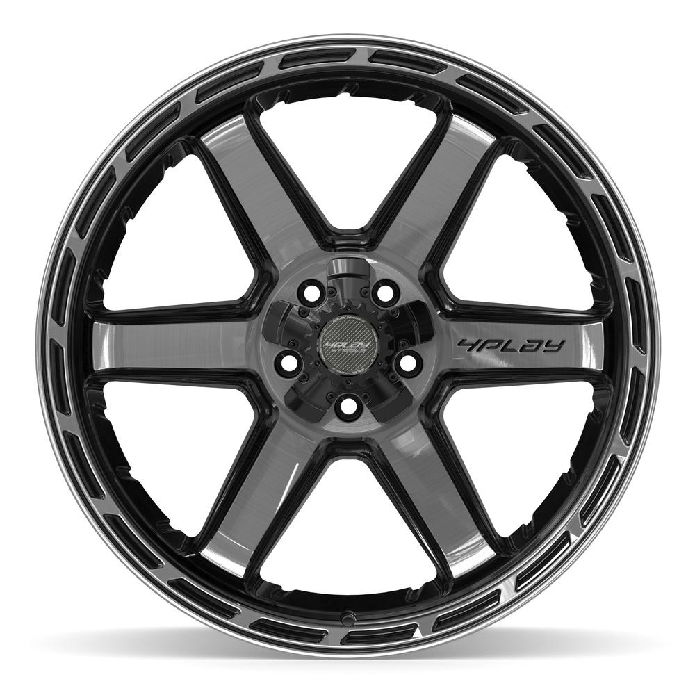 4PLAY 4P63 22x12 5x127 + 5x139.7 -44et Gloss Black Brushed with Tinted Clear Wheel - View 2
