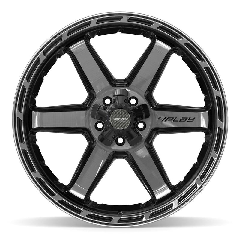 4PLAY 4P63 22x12 5x127 + 5x139.7 -44et Gloss Black Brushed with Tinted Clear Wheel - View 2