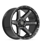 4PLAY 4P63 22x12 5x127 + 5x139.7 -44et Gloss Black Brushed with Tinted Clear Wheel