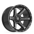 4PLAY 4P63 22x12 6x135 + 6x139.7 -44et Gloss Black Brushed with Tinted Clear Wheel