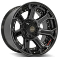 22x10 4PLAY Wheel for Ram-Dodge-Jeep-GM-Ford 4P70 Brushed Black Rim