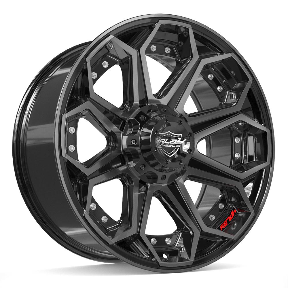 4PLAY 4P80R 20x9 6x135 + 6x139.7 0et Gloss Black Brushed with Tinted Clear Wheel