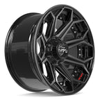 4PLAY 4P80R 20x10 6x135 + 6x139.7 -18et Gloss Black Brushed with Tinted Clear Wheel - View 3