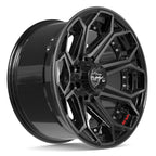 4PLAY 4P80R 20x10 8x165.1 -24et Gloss Black Brushed with Tinted Clear Wheel - View 3