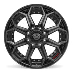 4PLAY 4P80R 22x10 8x180 -24et Gloss Black Brushed with Tinted Clear Wheel - View 2