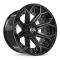 4PLAY 4P80R 22x12 6x135 + 6x139.7 -44et Gloss Black Brushed with Tinted Clear Wheel