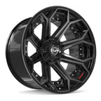 4PLAY 4P80R 22x12 6x135 + 6x139.7 -44et Gloss Black Brushed with Tinted Clear Wheel