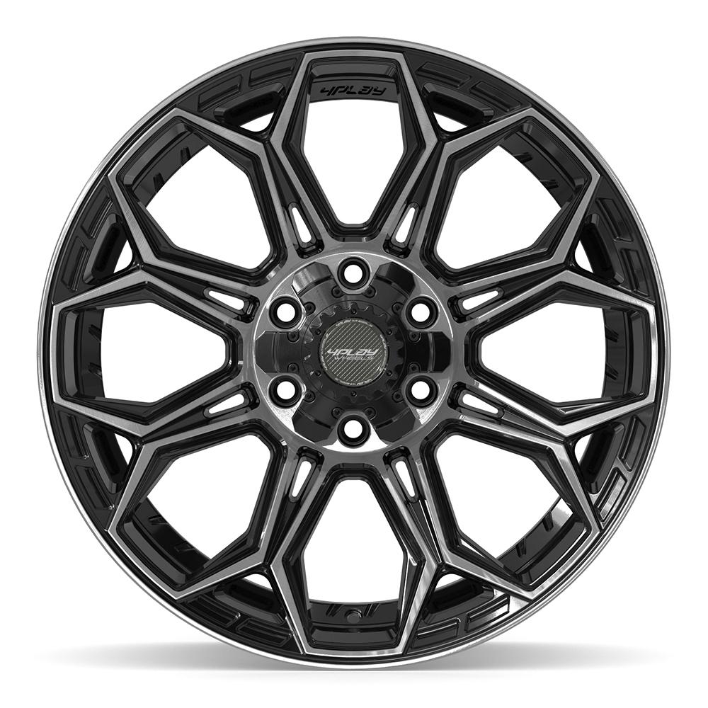 4PLAY 4P83 20x9 6x135 + 6x139.7 0et Gloss Black Brushed with Tinted Clear Wheel - View 2