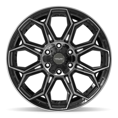4PLAY 4P83 20x9 6x135 + 6x139.7 0et Gloss Black Brushed with Tinted Clear Wheel - View 2