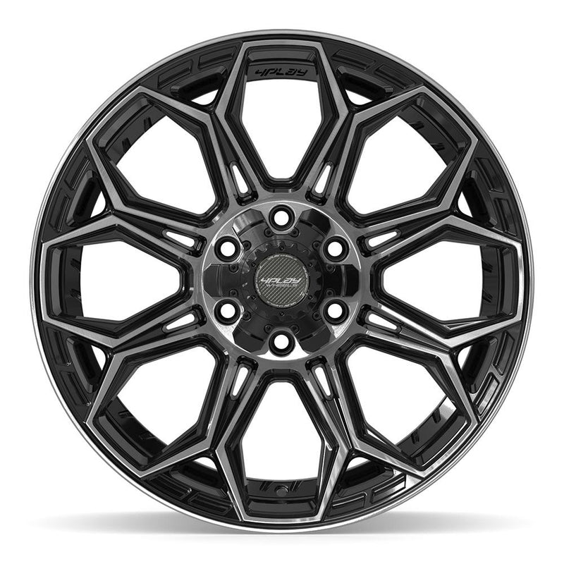 4PLAY 4P83 20x9 6x135 + 6x139.7 0et Gloss Black Brushed with Tinted Clear Wheel - View 2
