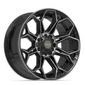 4PLAY 4P83 20x9 6x135 + 6x139.7 0et Gloss Black Brushed with Tinted Clear Wheel