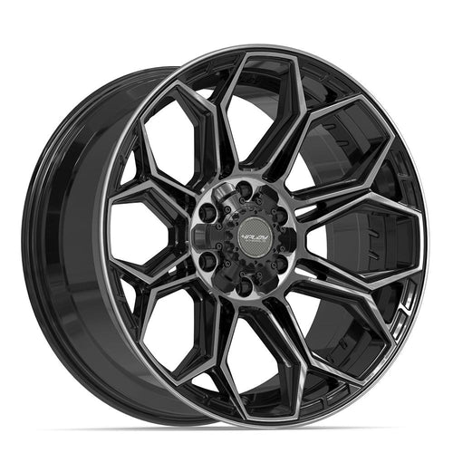 4PLAY 4P83 20x9 6x135 + 6x139.7 0et Gloss Black Brushed with Tinted Clear Wheel