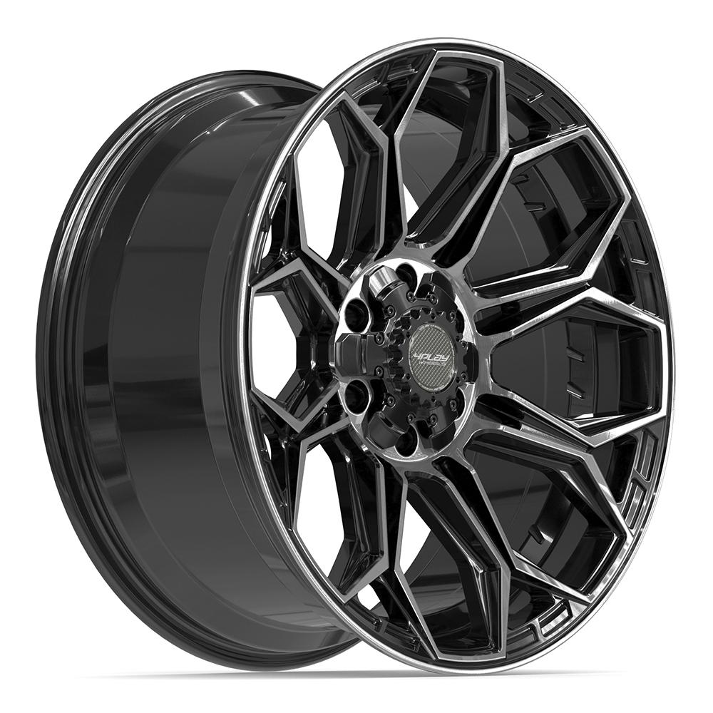 4PLAY 4P83 20x9 6x135 + 6x139.7 0et Gloss Black Brushed with Tinted Clear Wheel - View 3
