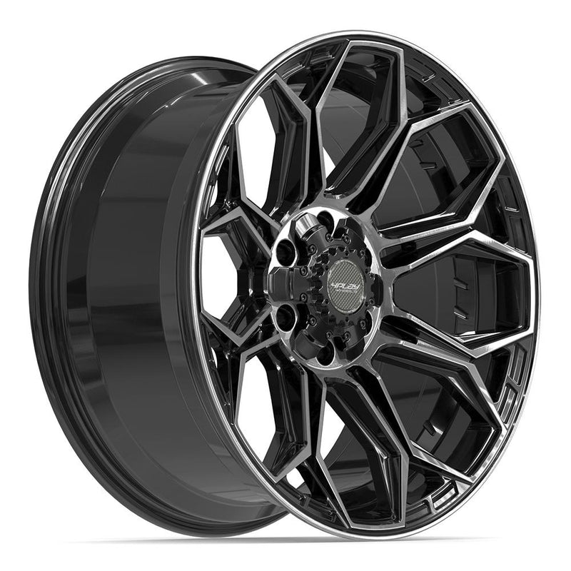 4PLAY 4P83 20x9 6x135 + 6x139.7 0et Gloss Black Brushed with Tinted Clear Wheel - View 3