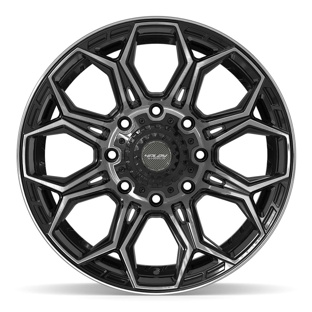 4PLAY 4P83 20x9 8x170 0et Gloss Black Brushed with Tinted Clear Wheel - View 2