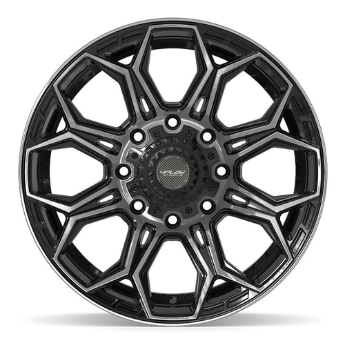 4PLAY 4P83 20x9 8x170 0et Gloss Black Brushed with Tinted Clear Wheel - View 2