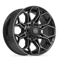 4PLAY 4P83 20x9 8x165.1 0et Gloss Black Brushed with Tinted Clear Wheel
