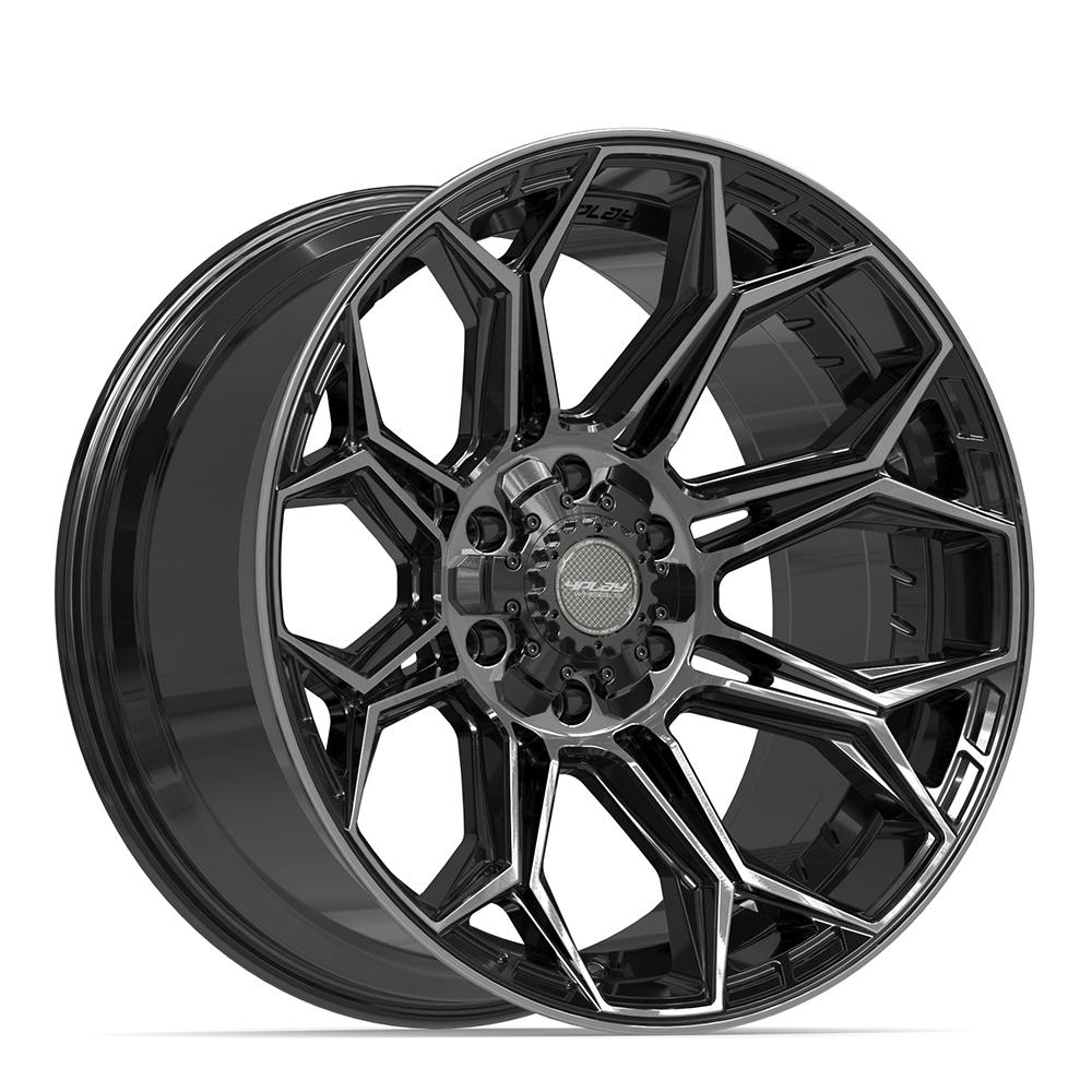 4PLAY 4P83 20x10 6x135 + 6x139.7 -18et Gloss Black Brushed with Tinted Clear Wheel