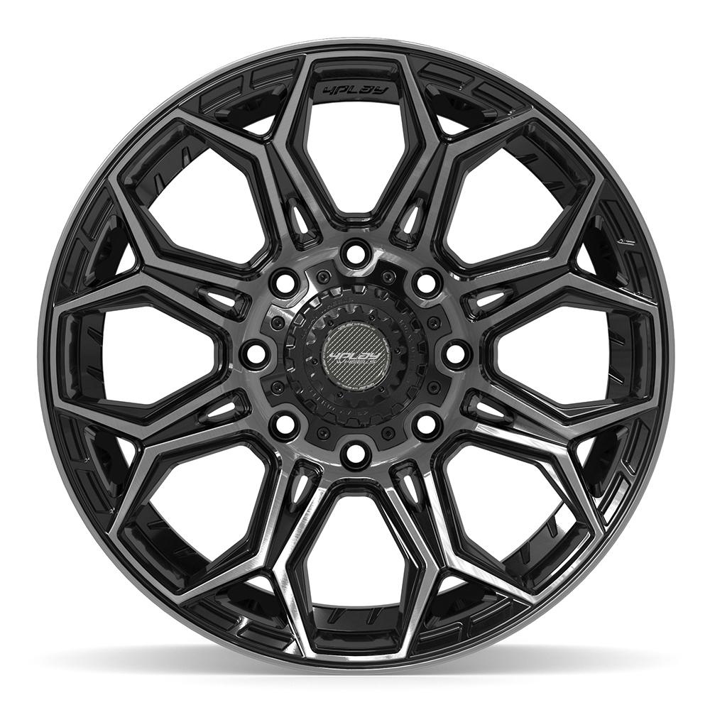 4PLAY 4P83 20x10 8x165.1 -18et Gloss Black Brushed with Tinted Clear Wheel - View 2