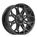4PLAY 4P83 22x9 6x135 + 6x139.7 12et Gloss Black Brushed with Tinted Clear Wheel