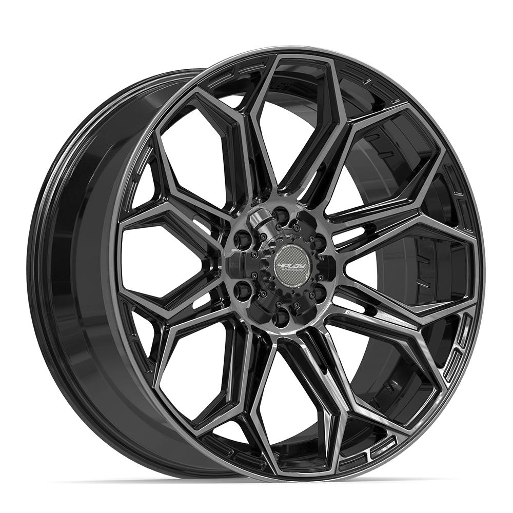 4PLAY 4P83 22x9 6x135 + 6x139.7 12et Gloss Black Brushed with Tinted Clear Wheel