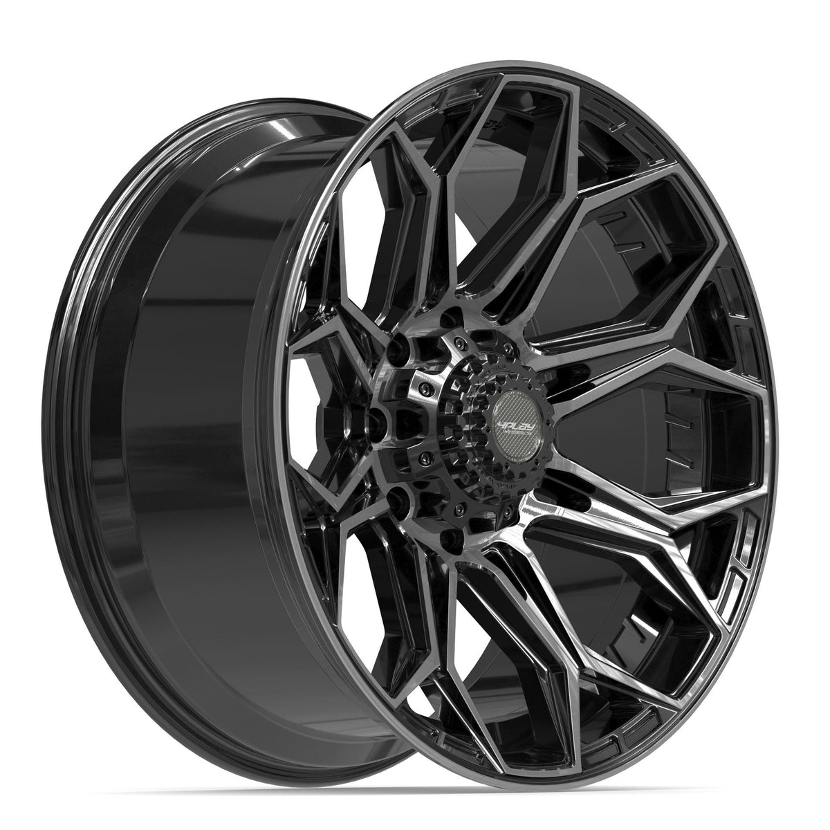 4PLAY 4P83 22x10 8x170 -18et Gloss Black Brushed with Tinted Clear Wheel - View 3