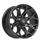 4PLAY 4P83 22x10 8x180 -18et Gloss Black Brushed with Tinted Clear Wheel