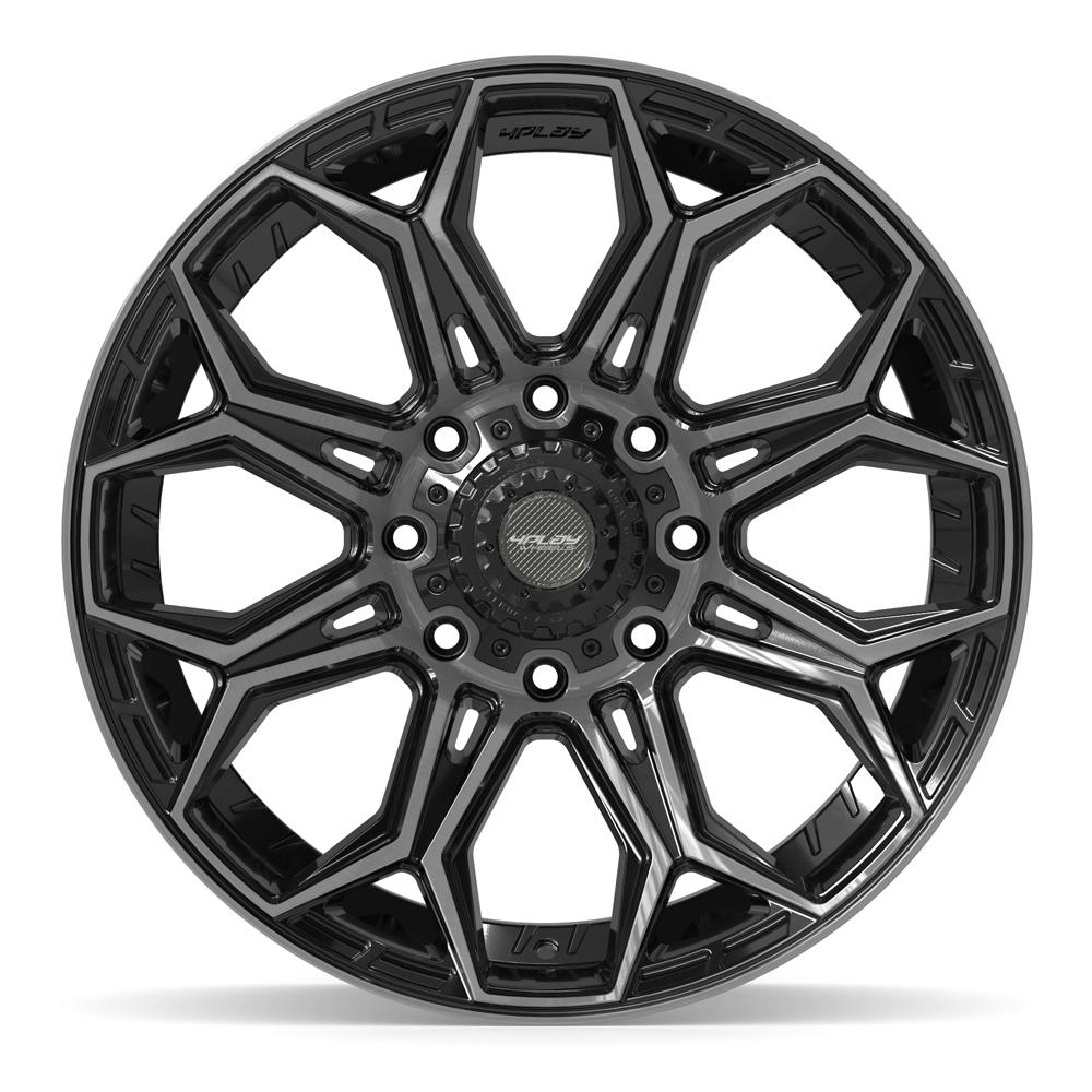 4PLAY 4P83 22x10 8x165.1 -18et Gloss Black Brushed with Tinted Clear Wheel - View 2