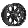4PLAY 4P83 22x10 8x165.1 -18et Gloss Black Brushed with Tinted Clear Wheel