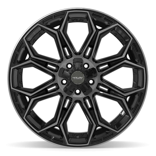 4PLAY 4P83 22x12 5x127 + 5x139.7 -44et Gloss Black Brushed with Tinted Clear Wheel - View 2