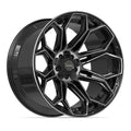 4PLAY 4P83 22x12 5x127 + 5x139.7 -44et Gloss Black Brushed with Tinted Clear Wheel