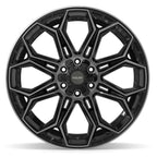 4PLAY 4P83 22x12 6x135 + 6x139.7 -44et Gloss Black Brushed with Tinted Clear Wheel - View 2