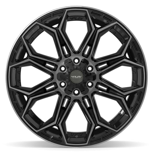 4PLAY 4P83 22x12 6x135 + 6x139.7 -44et Gloss Black Brushed with Tinted Clear Wheel - View 2
