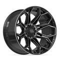 4PLAY 4P83 22x12 6x135 + 6x139.7 -44et Gloss Black Brushed with Tinted Clear Wheel