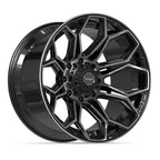 4PLAY 4P83 22x12 8x170 -44et Gloss Black Brushed with Tinted Clear Wheel