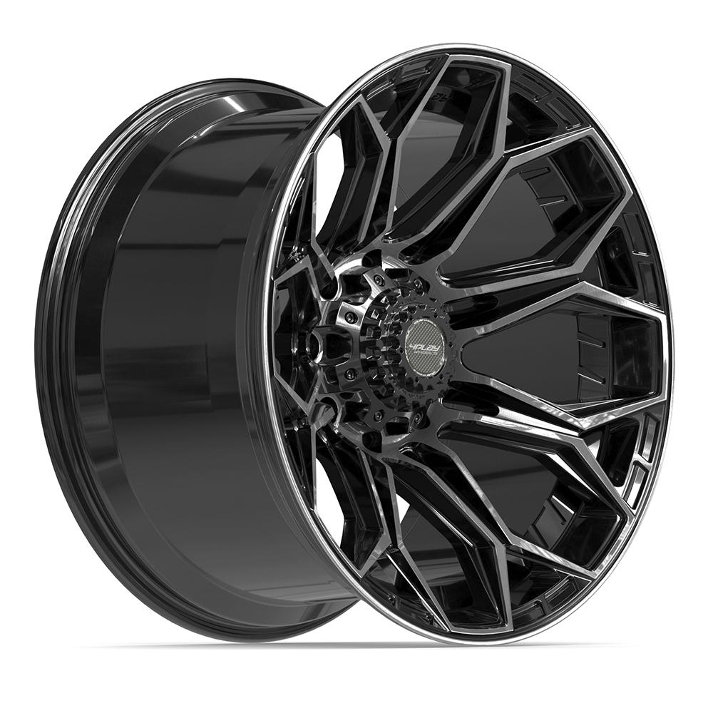 4PLAY 4P83 22x12 8x170 -44et Gloss Black Brushed with Tinted Clear Wheel - View 3
