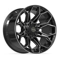 4PLAY 4P83 22x12 8x165.1 -44et Gloss Black Brushed with Tinted Clear Wheel