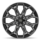 4PLAY 4P83 24x10 6x135 + 6x139.7 18et Gloss Black Brushed with Tinted Clear Wheel - View 2