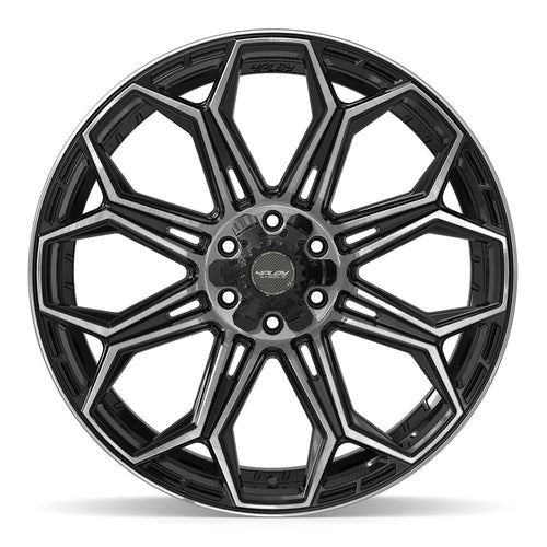 4PLAY 4P83 24x10 6x135 + 6x139.7 18et Gloss Black Brushed with Tinted Clear Wheel - View 2