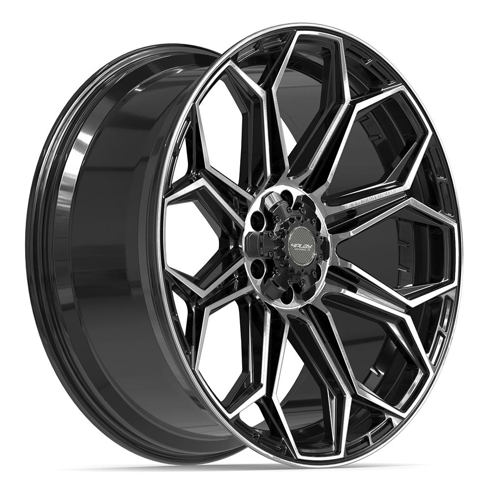 4PLAY 4P83 24x10 6x135 + 6x139.7 18et Gloss Black Brushed with Tinted Clear Wheel - View 3