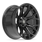 4PLAY 4P83 24x12 6x135 + 6x139.7 -44et Gloss Black Wheel - View 3