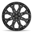 4PLAY 4P83 24x12 6x135 + 6x139.7 -44et Gloss Black Brushed with Tinted Clear Wheel - View 2