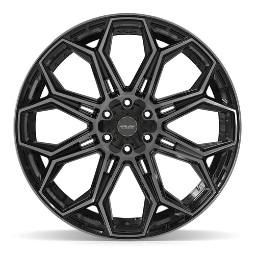 4PLAY 4P83 24x12 6x135 + 6x139.7 -44et Gloss Black Brushed with Tinted Clear Wheel - View 2