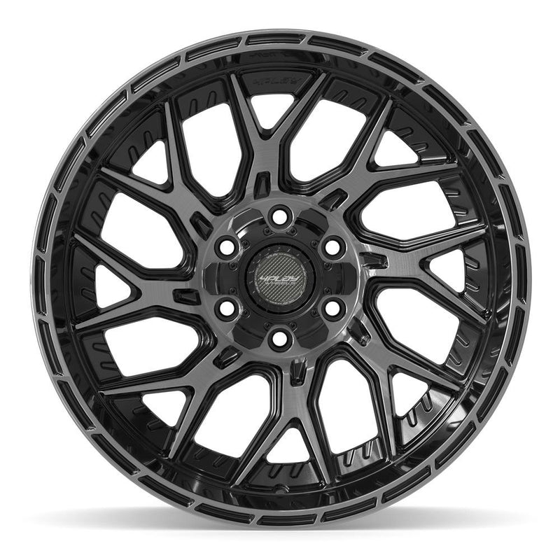 4PLAY 4PL28 20x10 6x135 + 6x139.7 -18et Gloss Black Brushed with Tinted Clear Wheel - View 2