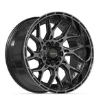 4PLAY 4PL28 20x10 6x135 + 6x139.7 -18et Gloss Black Brushed with Tinted Clear Wheel